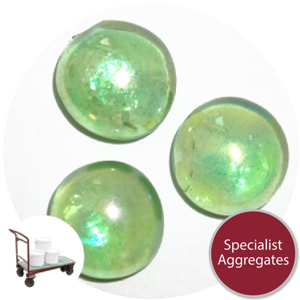 Glass Nuggets - Lustered Green - Click & Collect